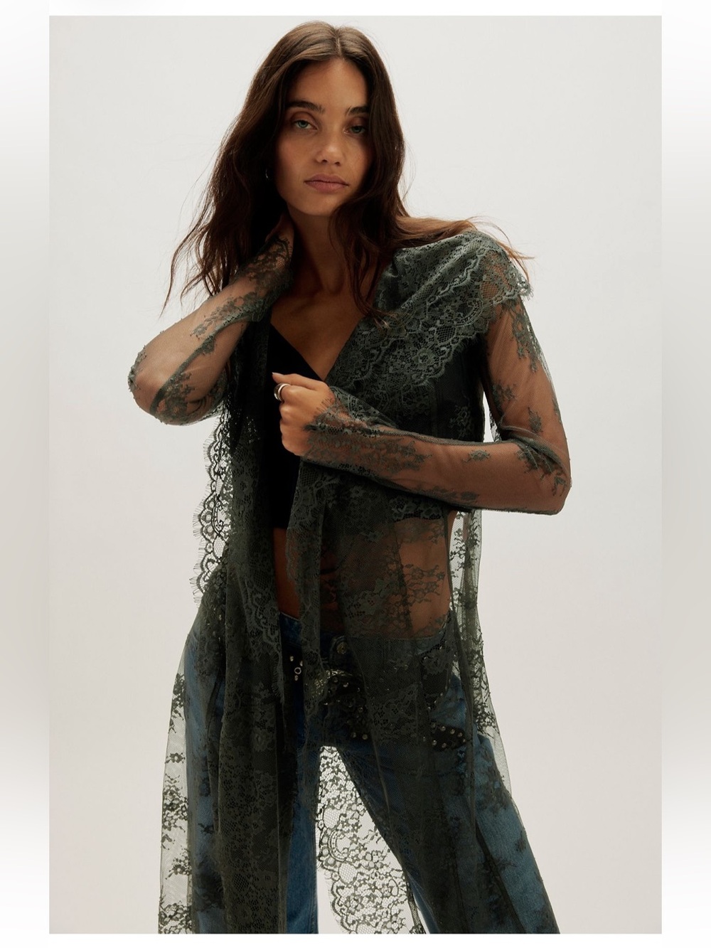 NWT Nigel Preston Maud Lace Duster